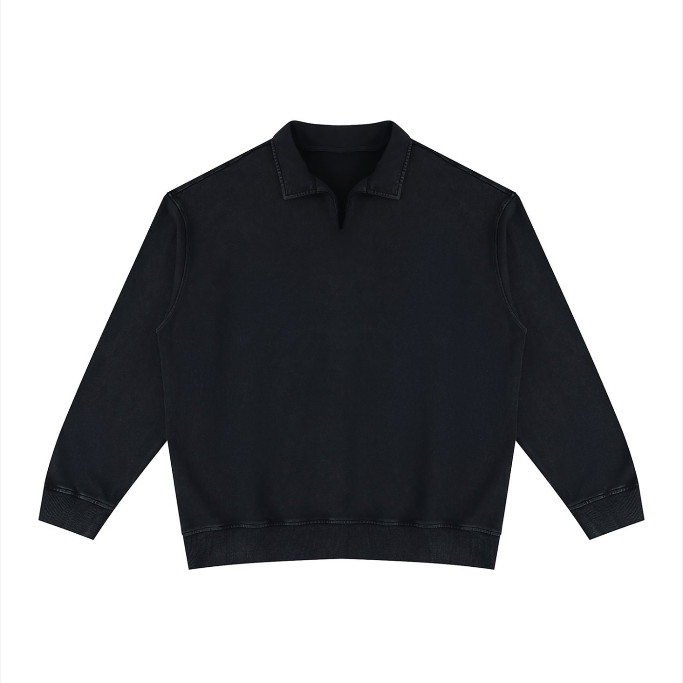 Unisex Vintage Wash Collared Sweatshirt