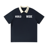Contrast Collar Raglan Polo Shirt