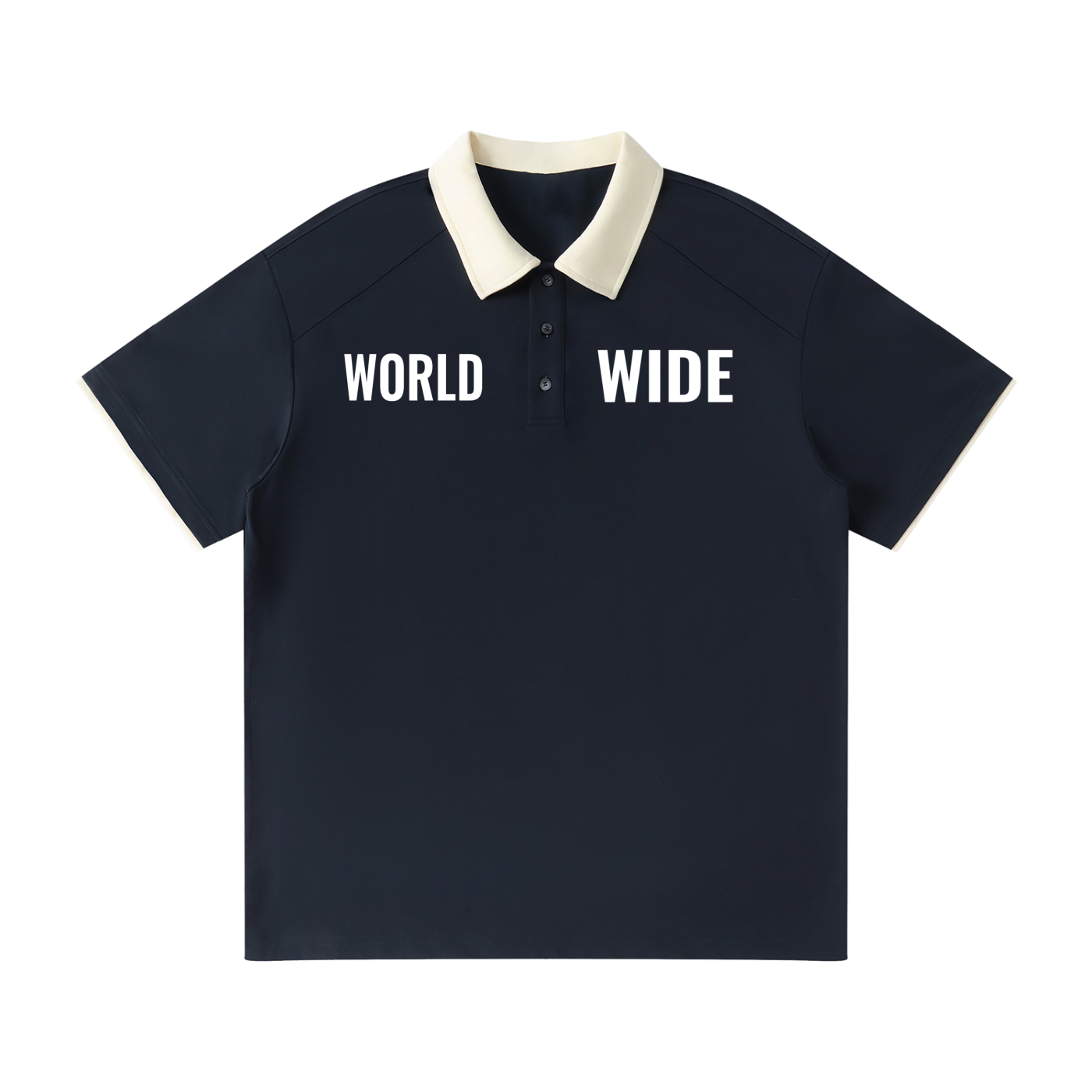 Contrast Collar Raglan Polo Shirt