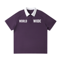 Contrast Collar Raglan Polo Shirt