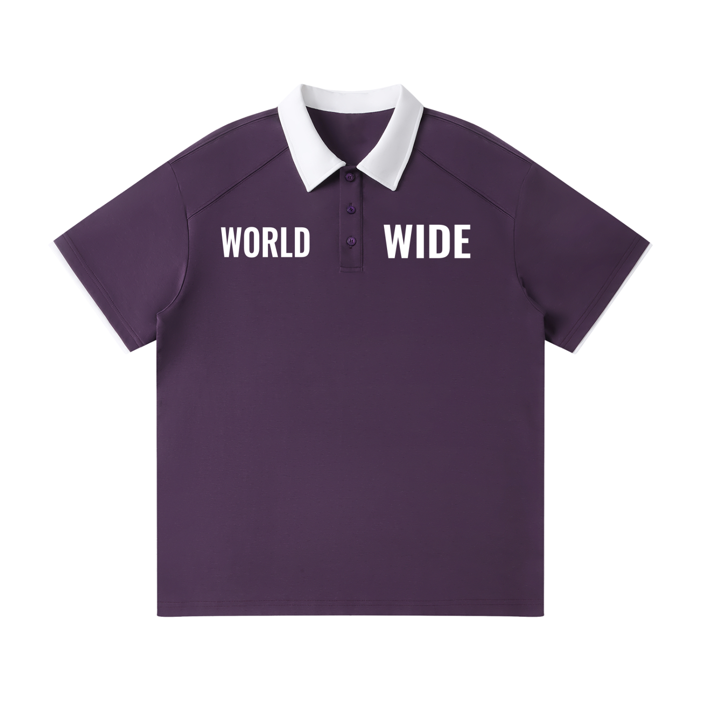 Contrast Collar Raglan Polo Shirt