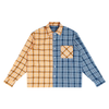 Unisex Oversized Plaid Color Block Shirt